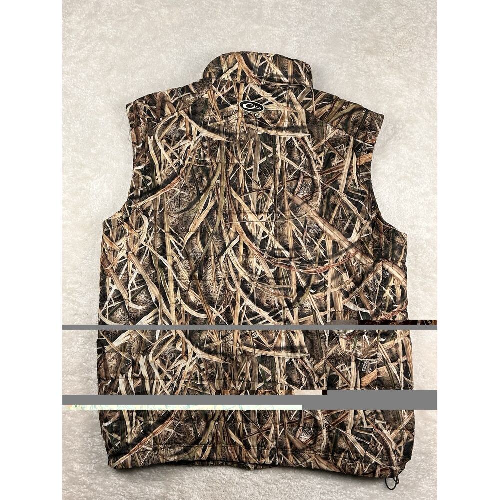 Drake Waterfowl Systems Camo Puffer Vest Mens Sz L Mossy Oak Shadow Grass Blades - Picture 2 of 8